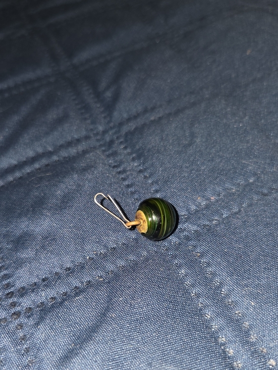 No Brand Other - Green Striped Glass Bead